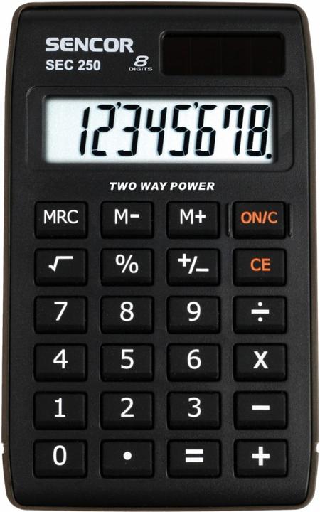 Produktbild Sencor SEC 250 calculator (Batterien, Solarzellen)