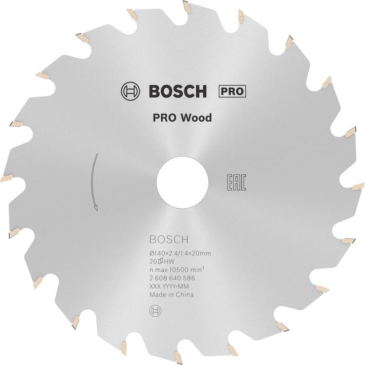 Actual product image Bosch Professional Zubehör PRO Wood circular saw blade, 140 x 2.4 x 20 mm