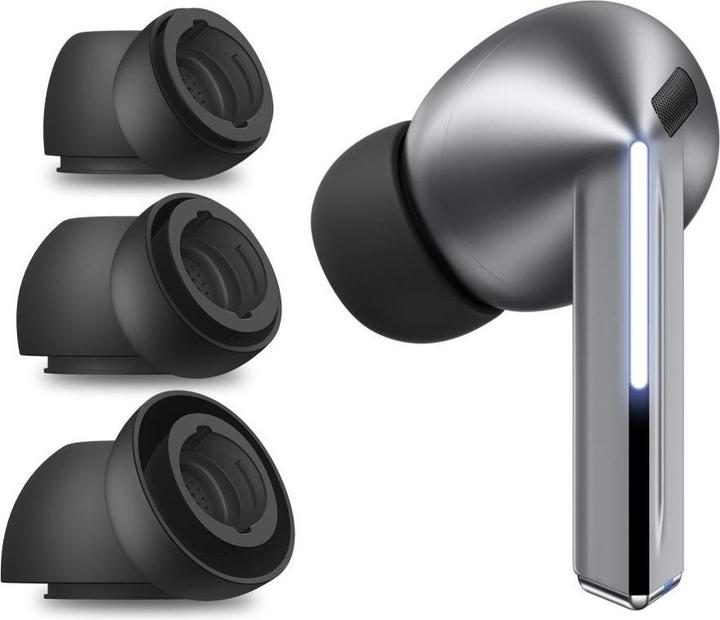 Tech-Protect Ear Tips für Samsung Galaxy Buds 3 Pro in den Grössen S / M / L - Schwarz (3 Stk.)