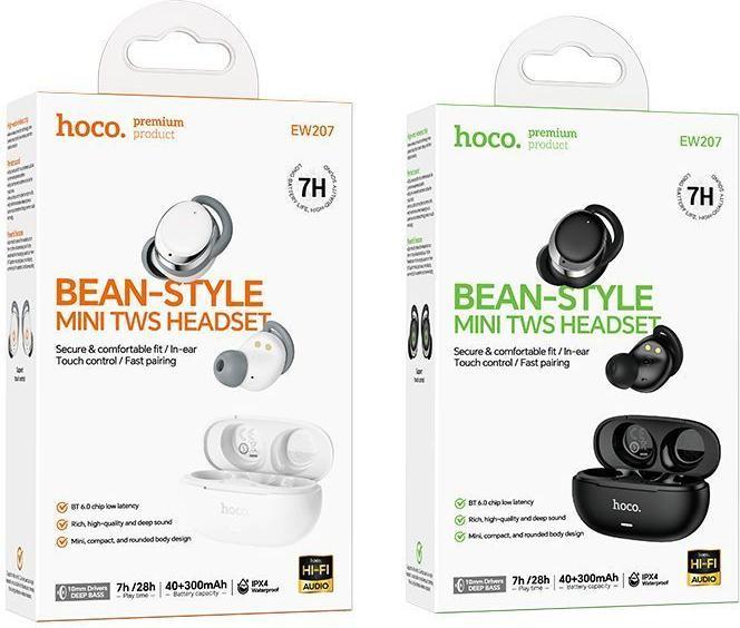 Produktbild Hoco Wireless headphones Wireless earphones EW207 white (7 h, Kabellos)