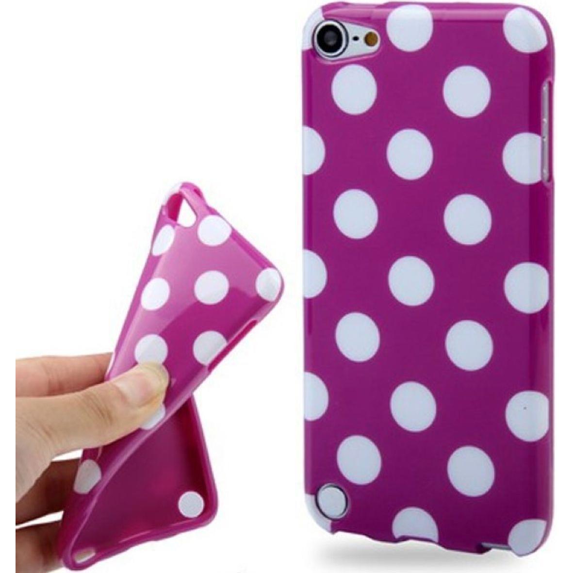 Thumbnail - König Design Handyhülle Design Punkte für Apple iPod Touch 5, MP3 Tasche + Hülle, Violett