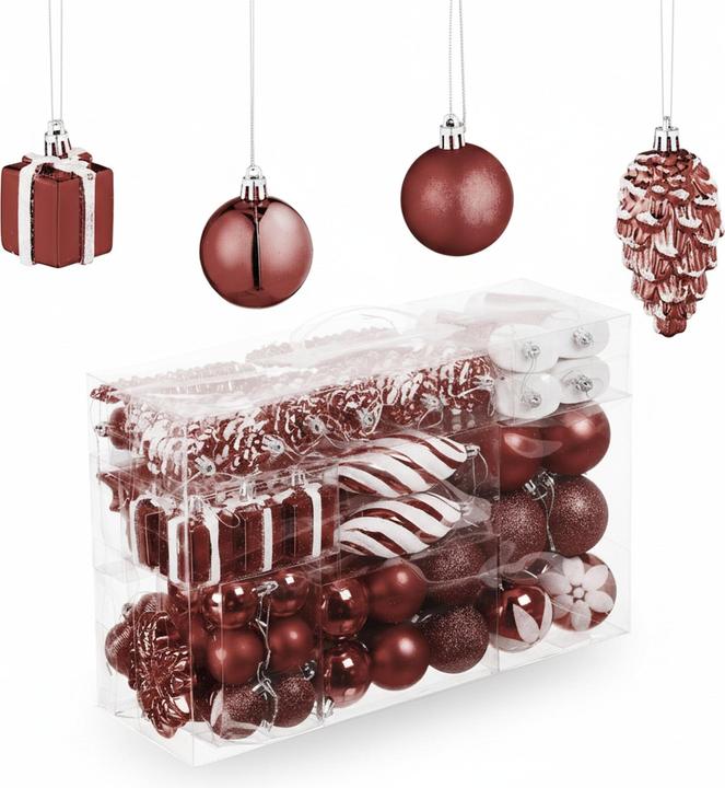 Produktbild Relaxdays 72-tlg. Weihnachtskugeln-Set (72x)