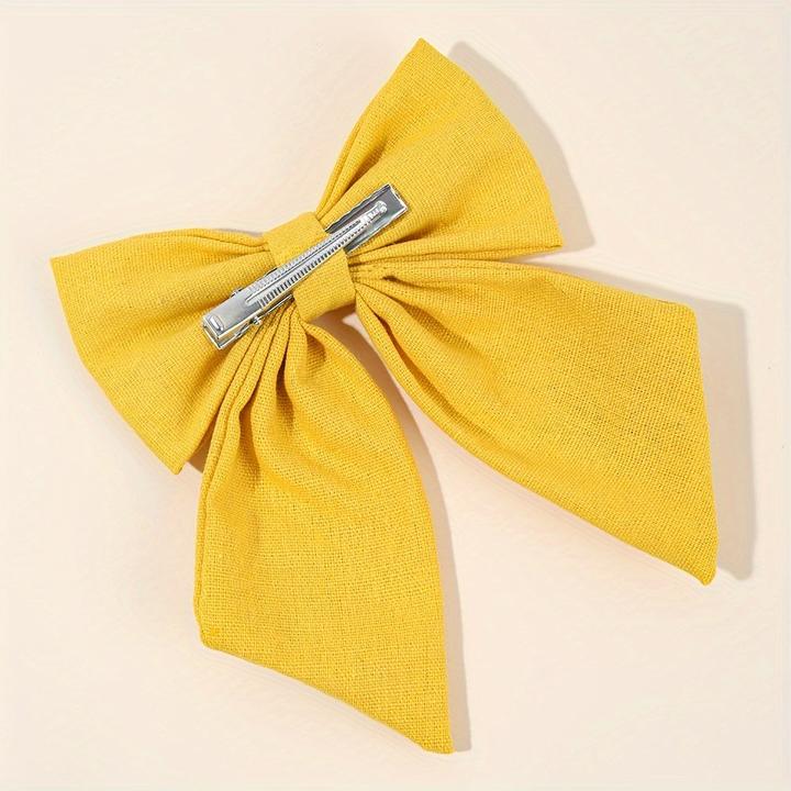 Actual product image Activity Board 1pc niedliche Blume Stickerei Schleife Haarspange, gemischte Farbe, Polyester, Mode (1 pcs.)