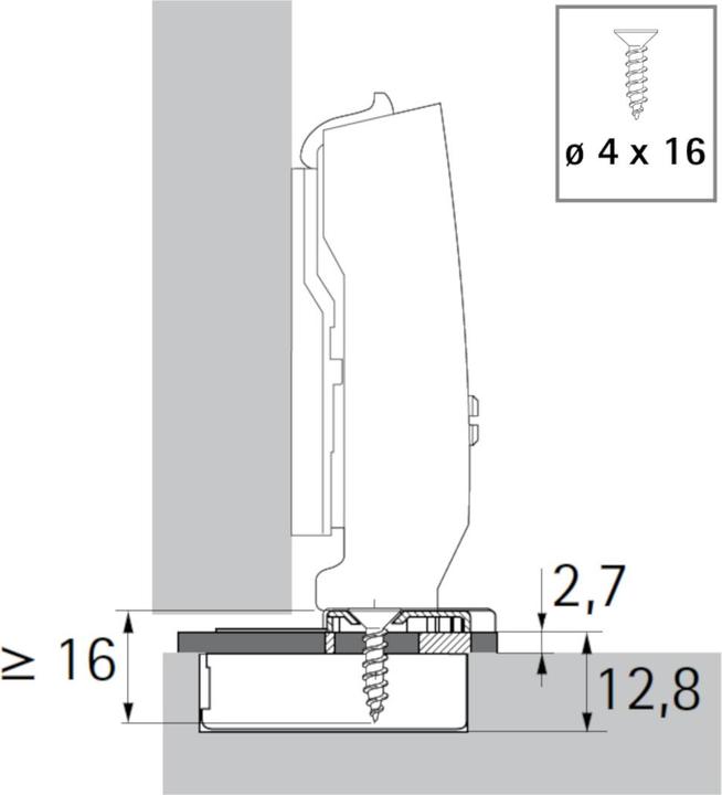 Produktbild Hettich Adapter zur Reduzierung der Bohrtiefe (1 Stk.)