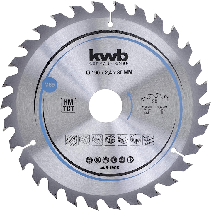 kwb Circular saw blade HM Medium Ø 190x30 Z30