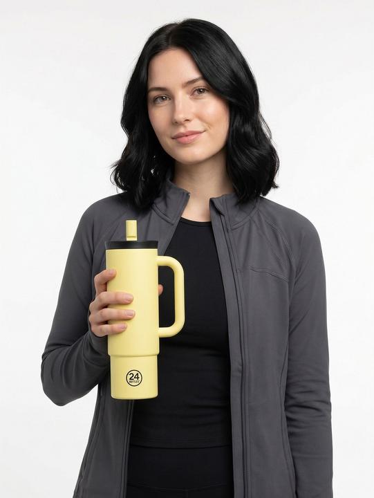 Actual product image 24 Bottles Thermobecher Straw Cup 800 ml (0.80 l)