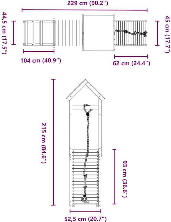 Actual product image vidaXL Spielturm