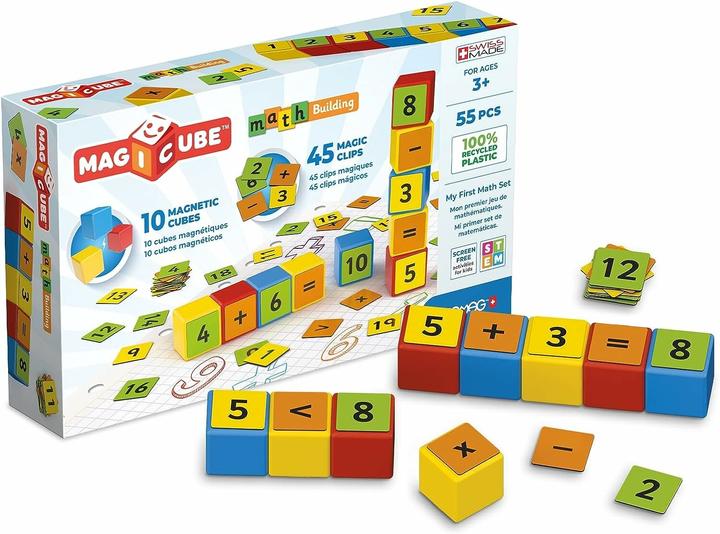 Image du produit Geomag Cubes magnétiques Magicube Math 55 cubes