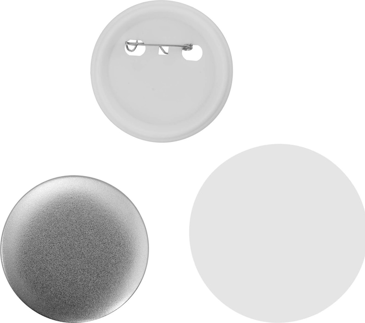Produktbild Uniprodo Buttonrohlinge 1.000 St. Ansteckbuttons Ø 58mm Buttons Rohlinge Metall Folie PET