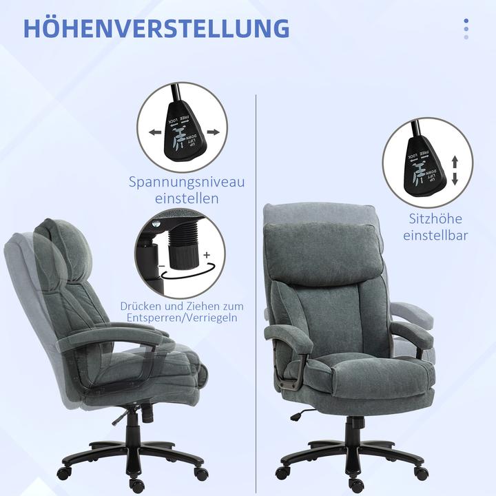 Produktbild Homcom Bürostuhl Polyester Grau