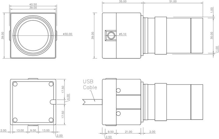 Actual product image ELP USB Webcam mit Optischem Zoom und Variablen Fokus (2 Mpx)