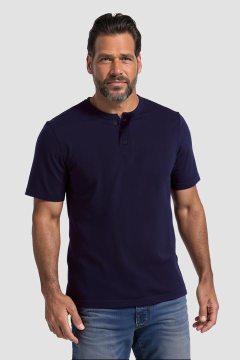 Actual product image JP1880 2 Pack of Three Button Short Sleeve Cotton Henley Tee (4XL)