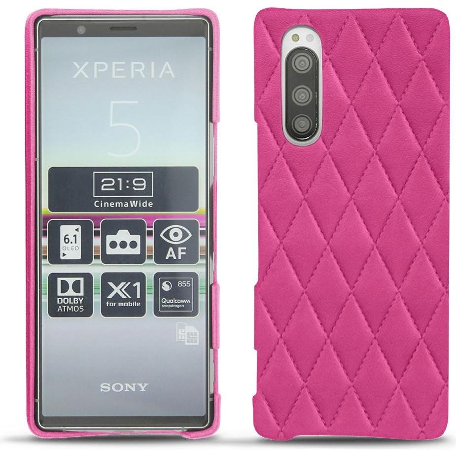 Thumbnail - Noreve Lederschutzhülle (Sony Xperia 5), Smartphone Hülle, Rosa