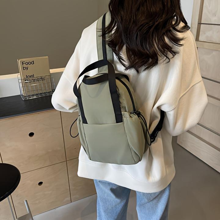 Produktbild Only-Bags.Store Leichter Nylon-Rucksack, Mode Crossbody Chest Bag, Solid Color Fitness Bag