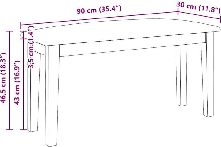 Actual product image VidaXL Mathilde (90 cm)
