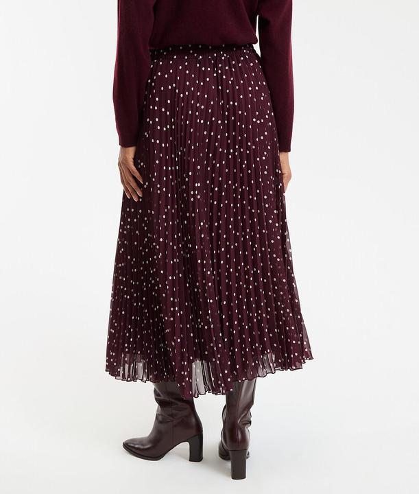 Produktbild La Redoute Collections Langer Faltenrock mit Punkten (XXL)