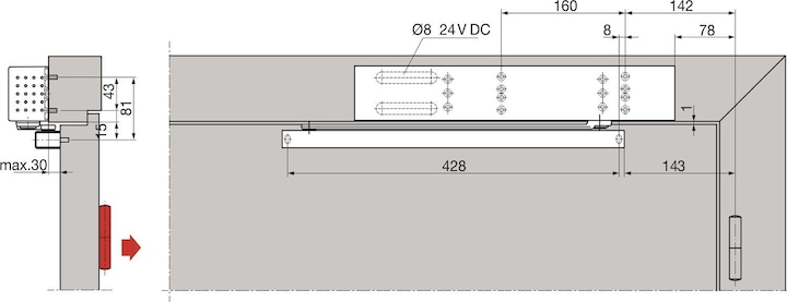 Produktbild Dormakaba TS 99 FL (Glastür, Holztür, Gartentor, Objekttür, Indoor)