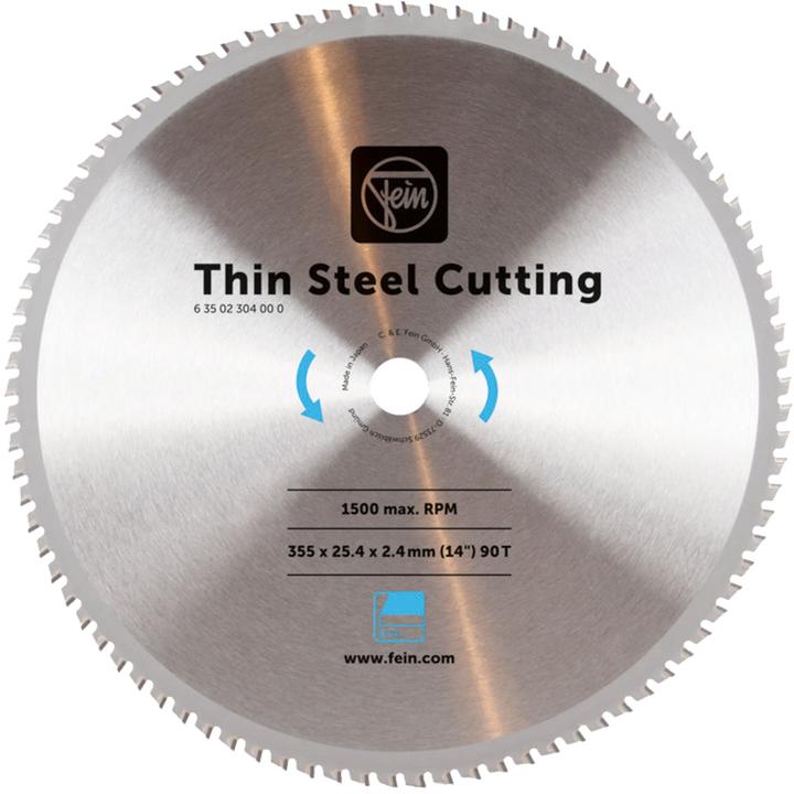 Fein Lama in acciaio piatto Ã˜355mm Z90 adatta per la sega MKAS 355 per copiare i metalli