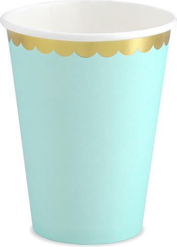 Actual product image Partydeco Cups, mint, 220ml (1 pkt / 6 pc.) (6x)