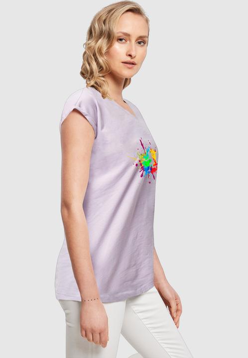 Produktbild Merchcode Ladies Color Splash Player Extended Shoulder Tee - 116313 (L)