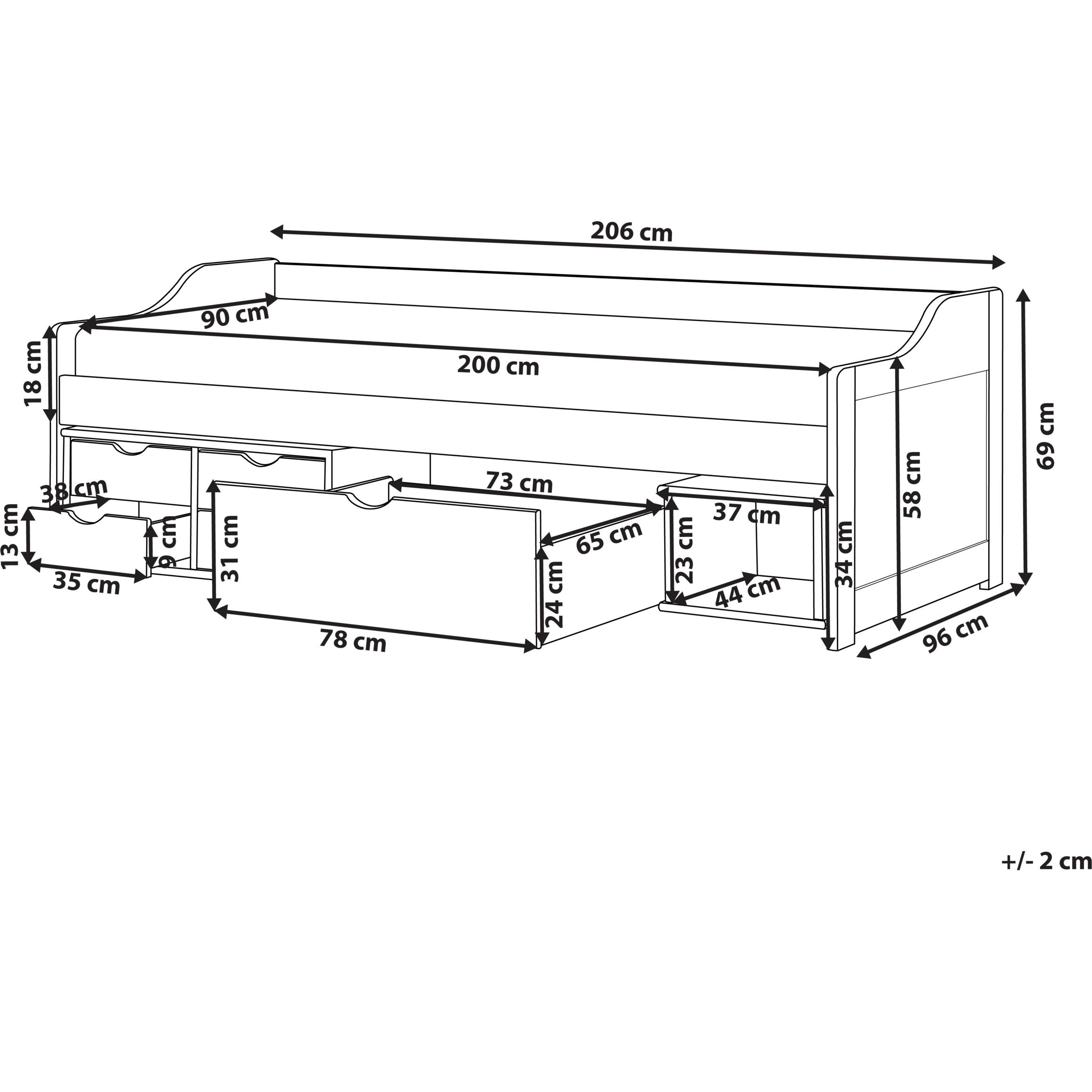 Thumbnail - Beliani, Bett, Royville (90 x 200 cm)