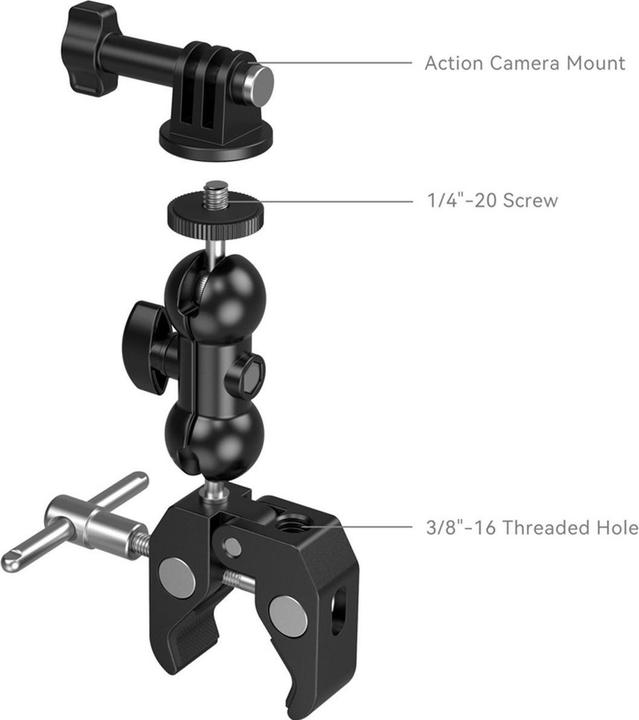 Actual product image SmallRig Multi-function Double BallHead (Suspended tripod)