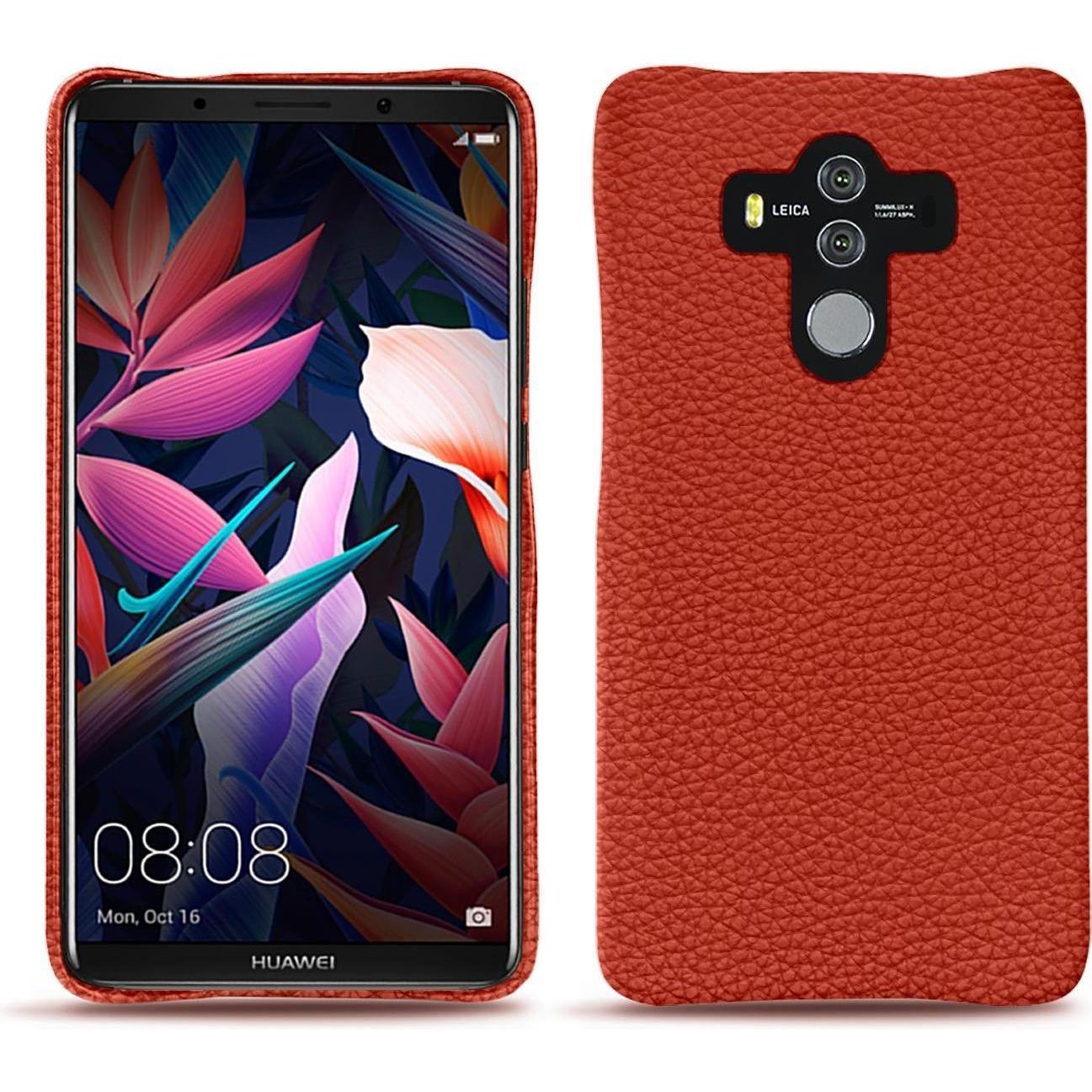 Noreve Lederschutzhülle (Huawei Mate 10 Pro), Smartphone Hülle, Orange