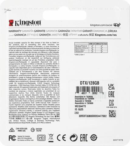 Immagine prodotto Kingston DataTraveler Exodia (128 GB, USB-A)