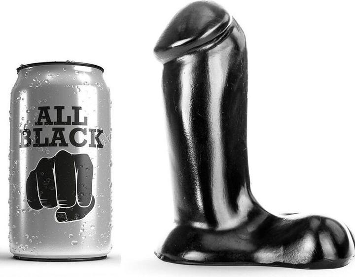 Actual product image All Black Dildo Realistic 14 cm