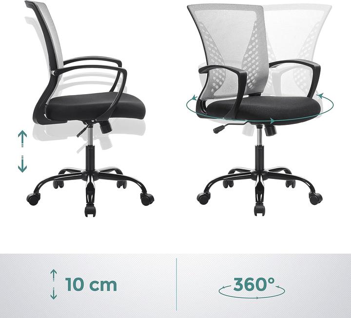 Immagine prodotto Songmics Ergonomischer Netzstuhl (46 - 56 cm)