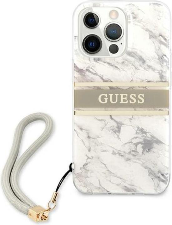 Productafbeelding Guess Hard Cover Marmeren Streep met Riem (Apple iPhone 13 Pro Max)