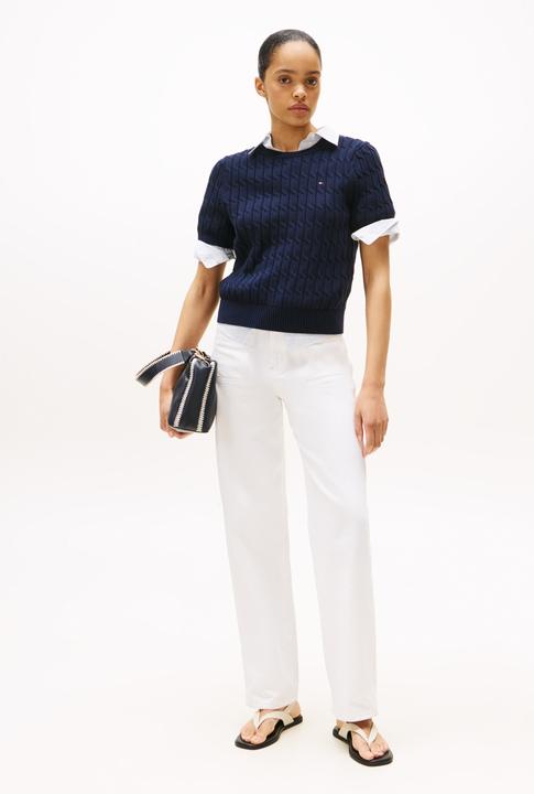 Produktbild Tommy Hilfiger Kabelkurzarmpullover (M)