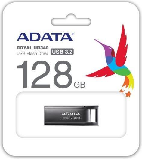 Productafbeelding Adata UR340 USB-stick USB Type-A 3.2 Gen 2 (3.1 Gen 2) Zwart (128 GB, USB-A)