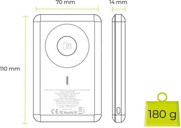 Image du produit Mobile Origin PowerBank 10000mAh 3in1 Wireless Magnetic PowerBank PB8 (10000 mAh)