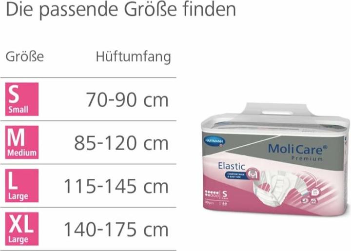Actual product image Hartmann MoliCare Premium Elastic 7 drops (14x, Large plus)