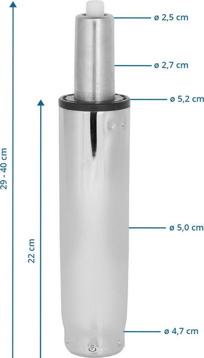 Produktbild Hjh Office Gasdruckfeder Chrom