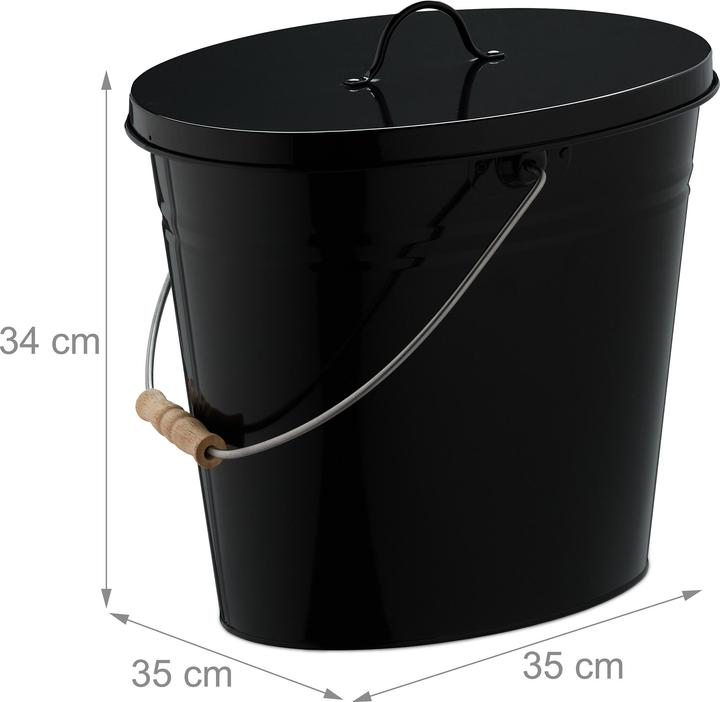 Immagine prodotto Relaxdays Secchio per ceneri (35 x 35 x 34 cm)