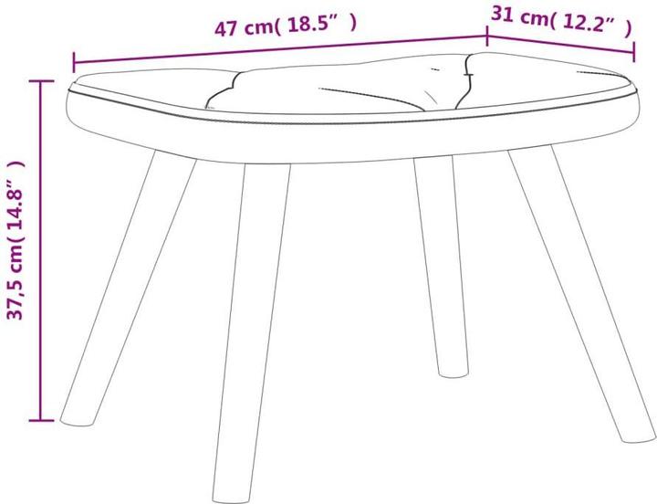 Produktbild vidaXL Schaukelstuhl mit Hocker