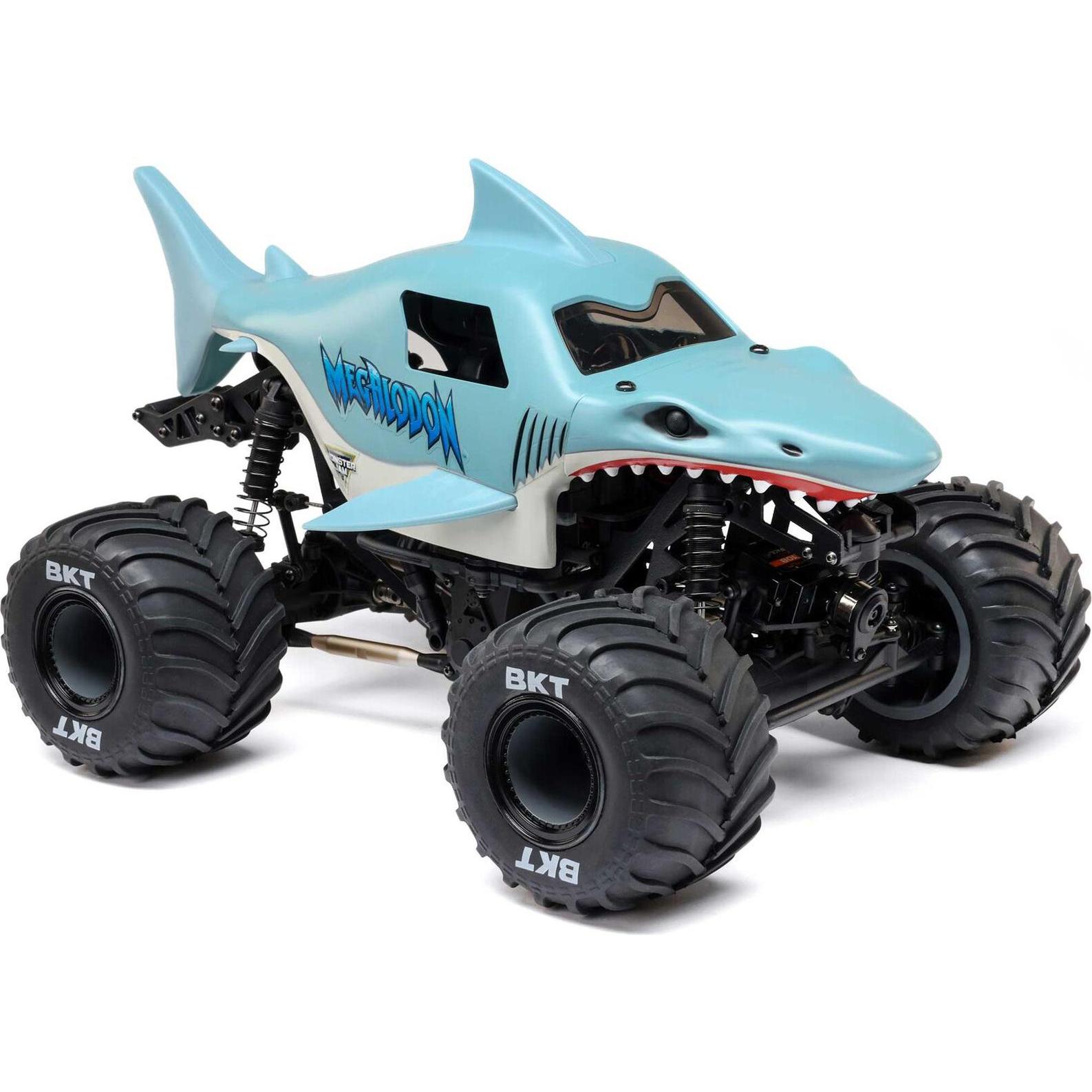 Losi M.TRUCK MEGALODON RTR 4WD 1:18 EP Mini LMT Megalodon 2S Brushed - BLUE (Battery & Charger Included) (RTR pronto all'uso)