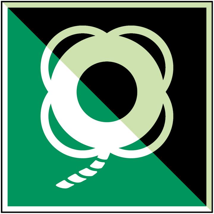 Produktbild Brady ISO-Sicherheitsschild - Rettungsring mit Leine