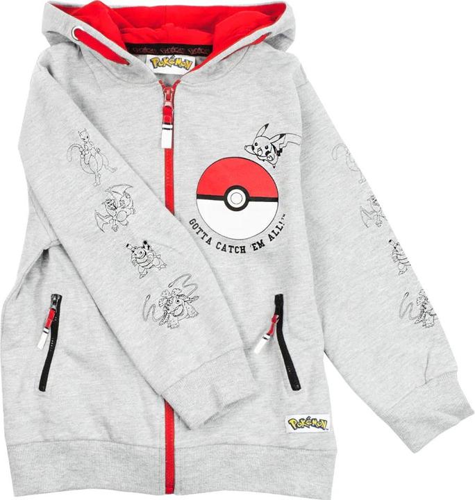 Image du produit Pokémon Sweat à capuche zippé Garçons Gotta Catch Em All Pokeball (140)