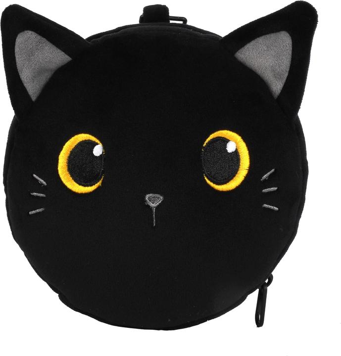 Immagine prodotto Total Juggling iTotal - Cuscino con maschera per dormire - Gatto nero (XL2527) (Cuscino per testa e collo)
