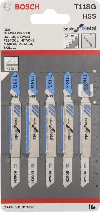 Actual product image Bosch Professional Zubehör T 118 G Basic