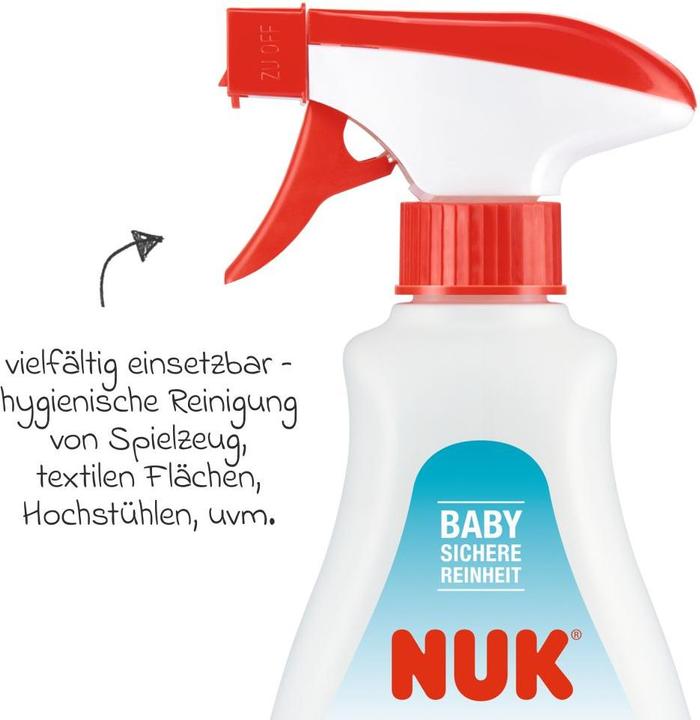 Produktbild NUK Hygiene Spray, 380ml, desinfizierende Wirkung für Oberflächen und Spielzeug