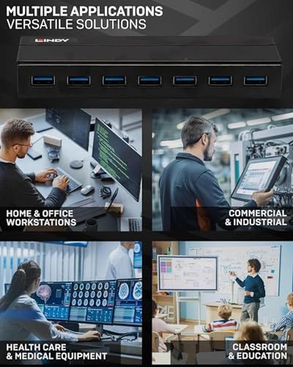 Immagine prodotto Lindy 43228 (USB-B, 7 porte)