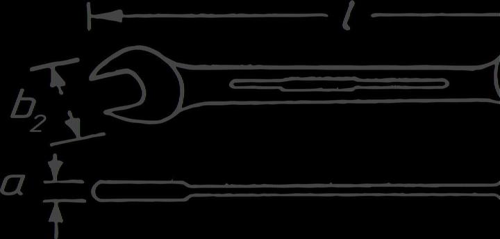 Actual product image HAZET Double open-end wrench 450NA-7/8X15/16VKH ∙ Outside hexagon profile ∙ 7⁄8 x 15⁄16 ″ (7/8", 15/16")