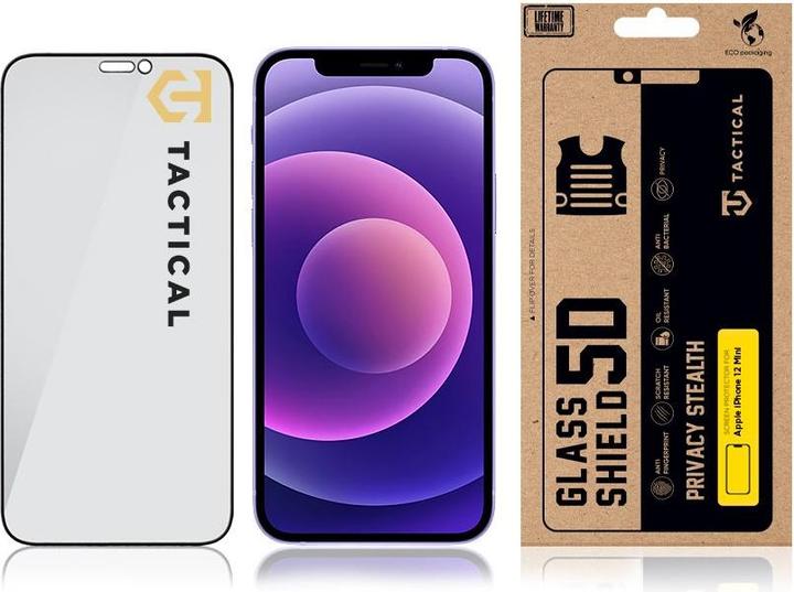 Produktbild Tactical Sichtschutzglas Stealth 5D für Apple iPhone 12 Mini Schwarz (Apple iPhone 12 mini)