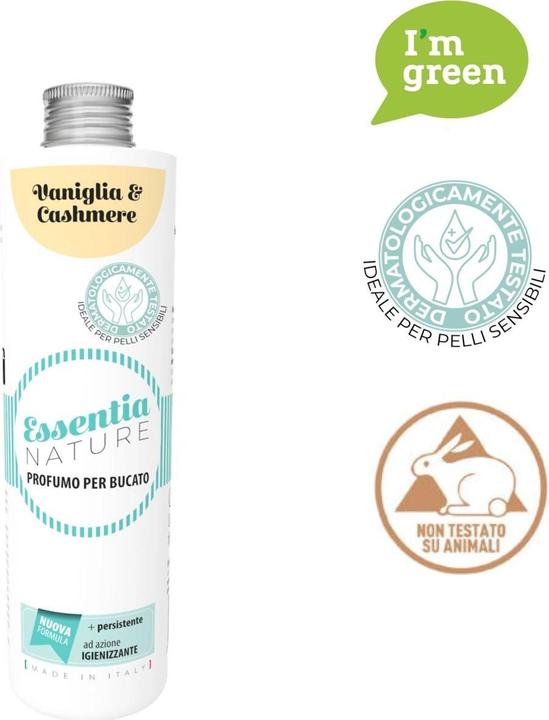 Essentia Wäscheparfüm Vanille und Kaschmir (25 Cicli di lavaggio, Perline per il bucato)