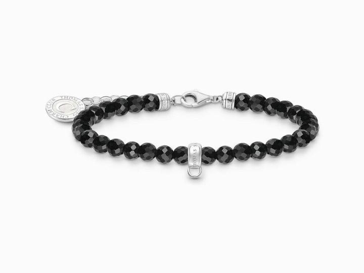 Immagine prodotto Thomas Sabo Bracciale con ciondoli in argento nero (19 cm, Smalto a freddo, Argento 925)