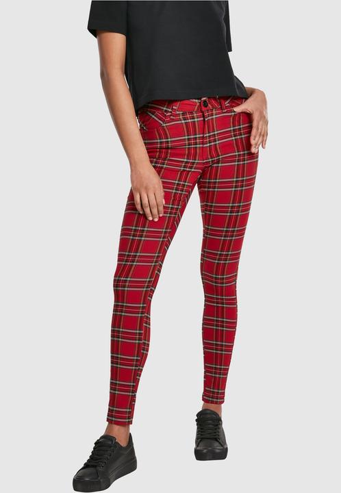 Actual product image Urban Classics Ladies Skinny Tartan Pants (33)